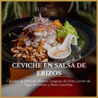 CEVICHE EN SALSA DE ERIZOS